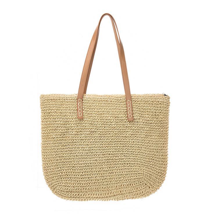 Fashion Women Summer Beach Large Tote Bag Casual Shoulder Bag Handmade Straw Basket Bag Handbag,