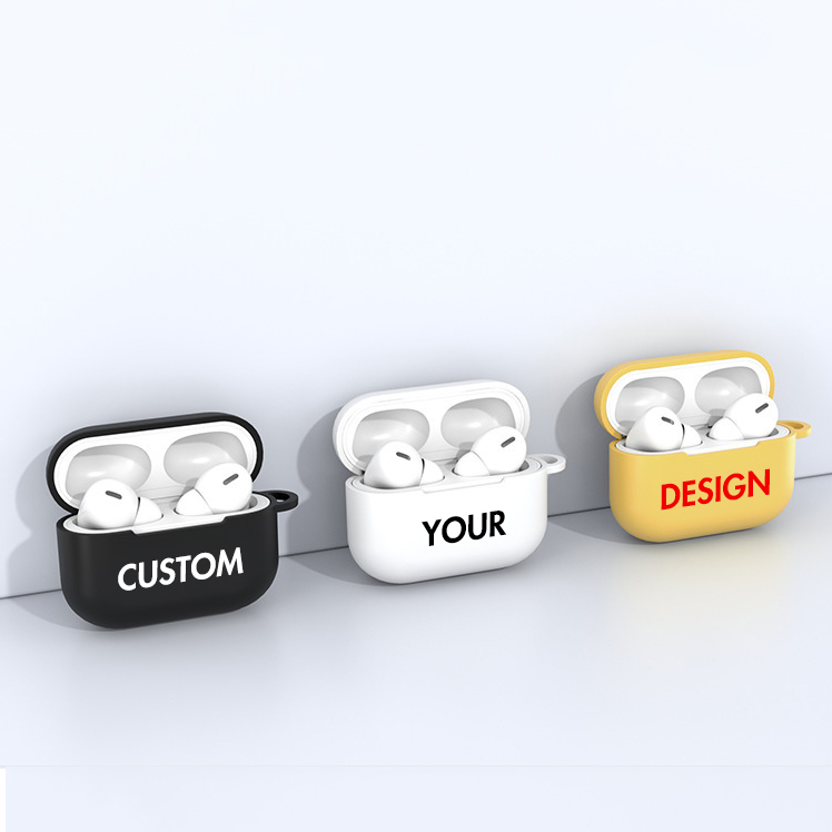 Мягкий ТПУ чехол Пользовательский логотип для Airpods чехол силиконовый пользовательский дизайн печать для Airpods Pro Чехол на заказ