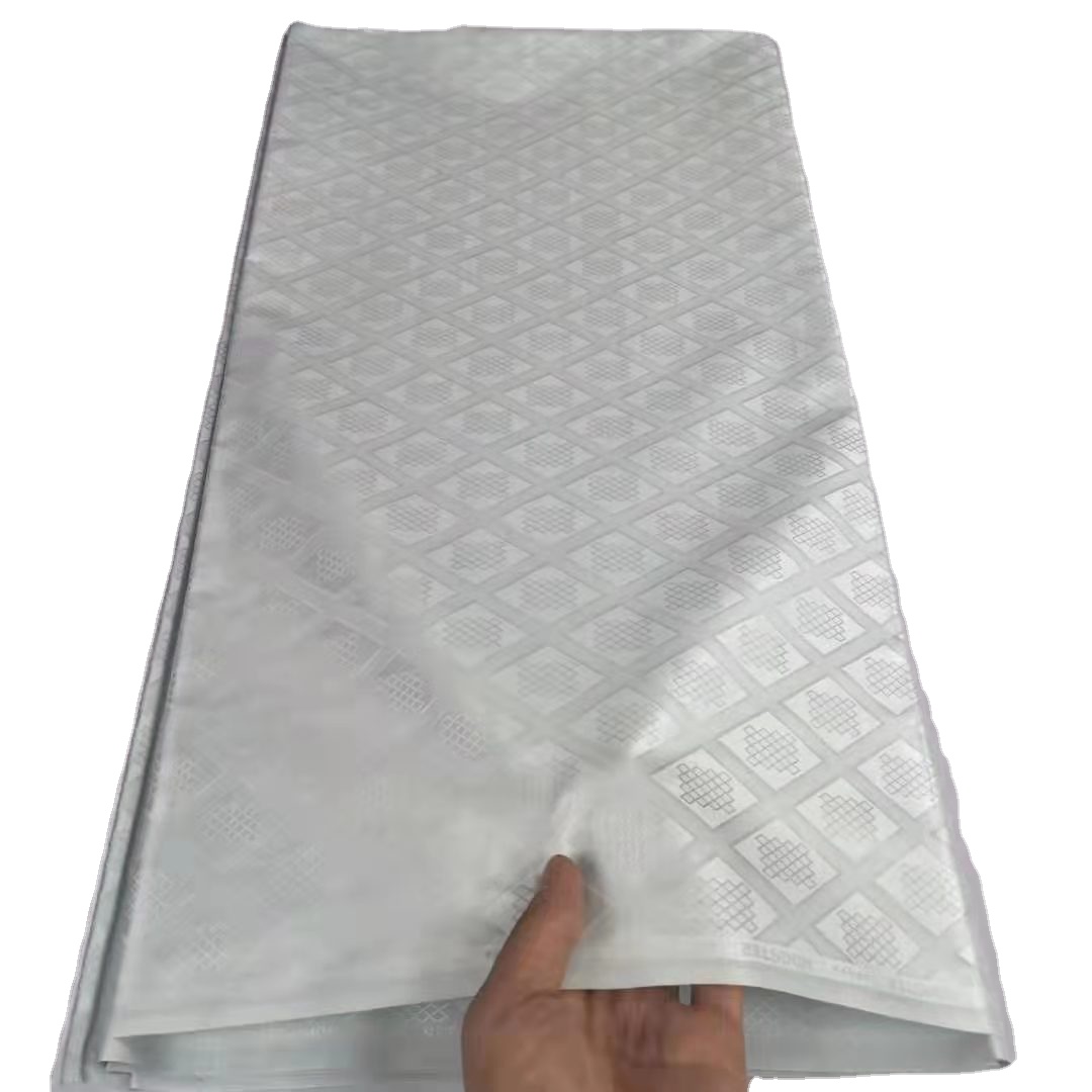 Twill dyed embossed satin fabric imitation jacquard Bazin bazin embossed African embossed fabric wholesale