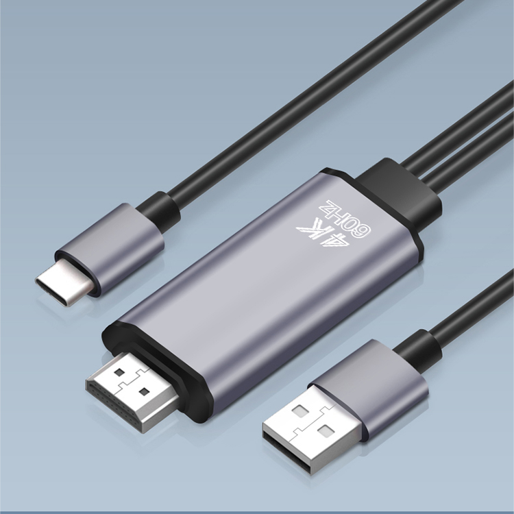 Адаптер-преобразователь 1,8 м для мобильного телефона HDTv 4k 2k 60 Гц алюминиевый видео дисплей Usb 3,1 Тип C 3 в 1 кабель HDTV