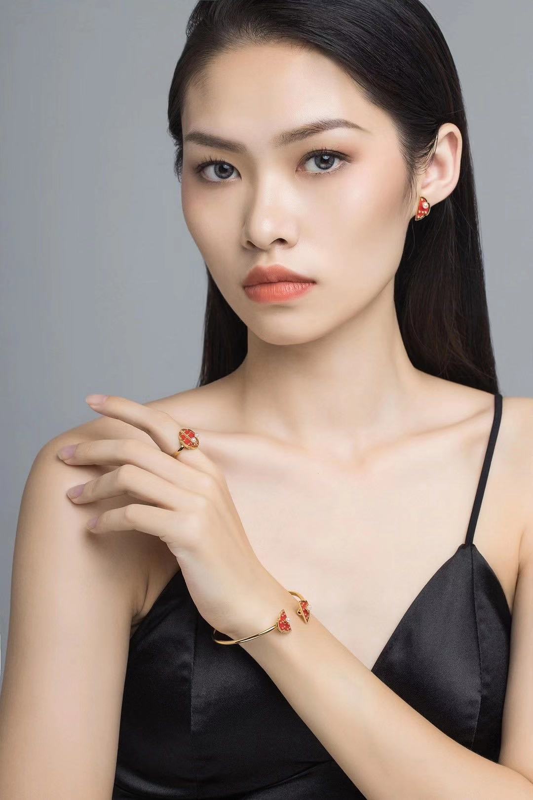 Jewelry Wholesale Chinese Palace Gate Jewelry S925 Silver sterling silver jewelry set natural enamel natural freshwater pearls