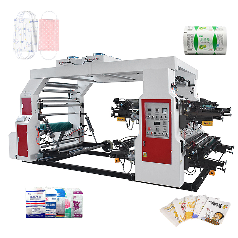 Portable auto ink printer flexographic 4 colors 6 colors flexographic printers