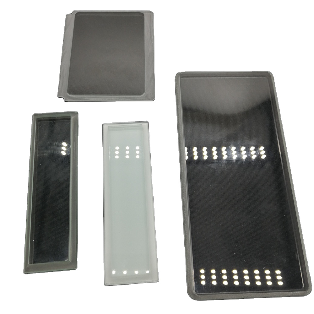 high quality Square heat resistant clear step tempered glass panel various size