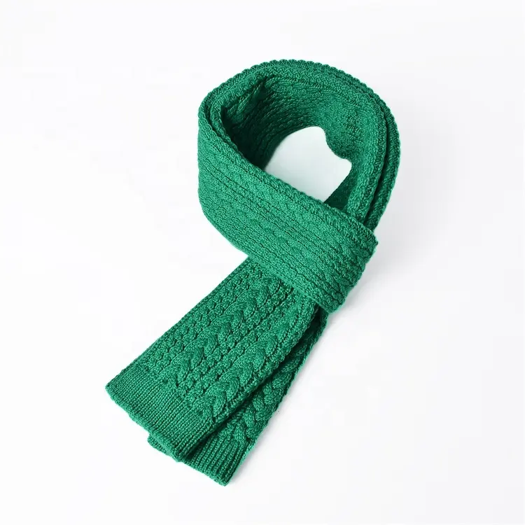 Chinese Manufacturer Wholesale 30% Wool Adult Knitted Scarves