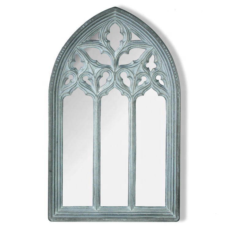 IVYDECO Антикварные Декоративные изогнутые кованые зеркальные рамы оконные зеркальные настенные зеркала