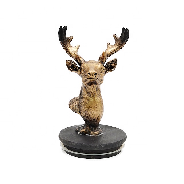 A06S Glass scented candles and lid with wild animal statues