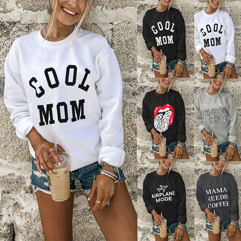 Женский Осенний Топ, Свитшот Karlx Is Cool Mom, Повседневные пуловеры с надписью, худи, флисовый спортивный костюм, толстовки