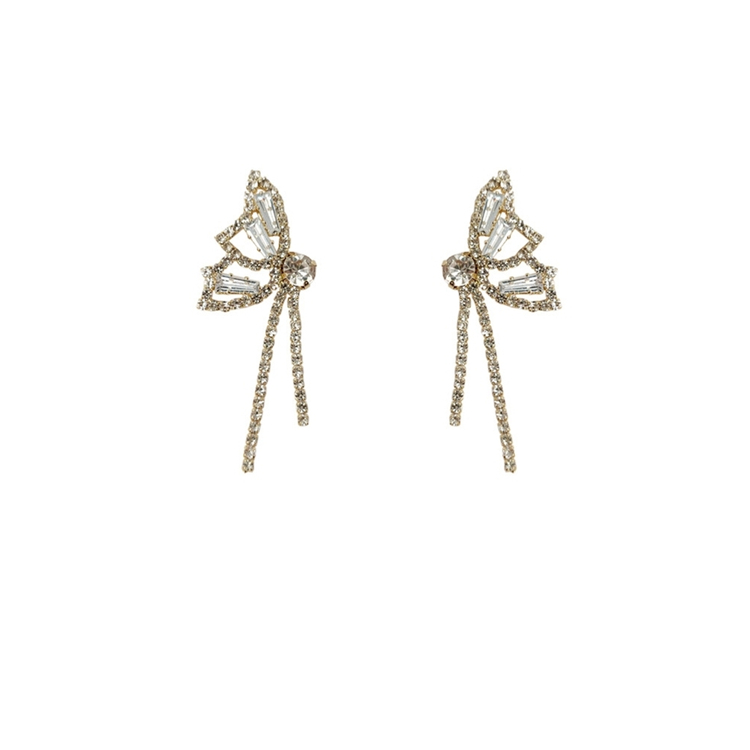 2021 new style fashion design shiny zircon mini S925 silver gold earrings