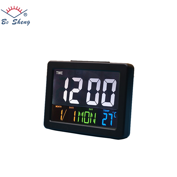 2021 USB Cable LED clock Color Digital Alarm Clock with temprature