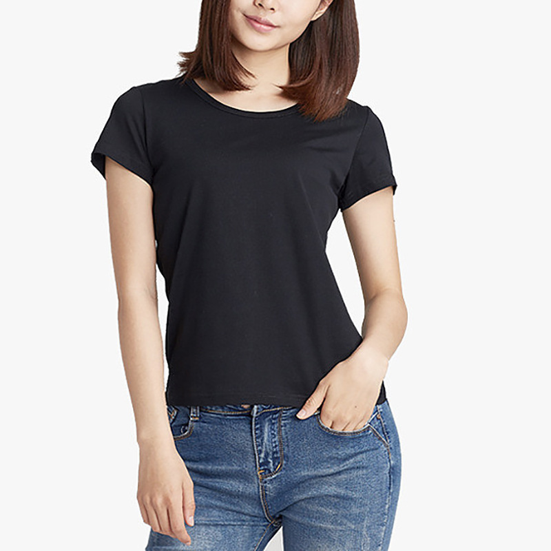 OEM Slub cotton Logo customized printing large Adult women unisex short sleeve plain summer cotton t-shirt