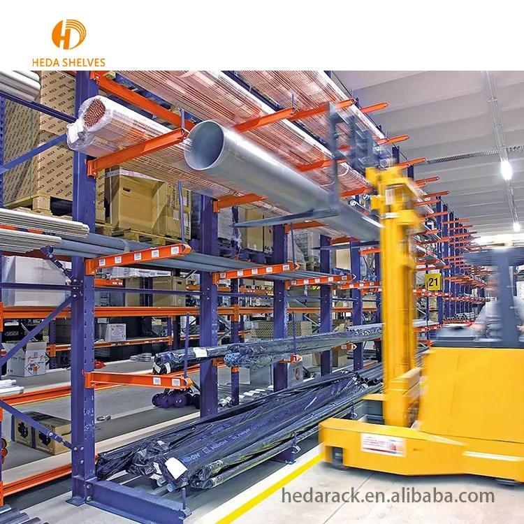 Factory High Quality Pipe or Lumber Warehouse Storage Cantilever Racking System