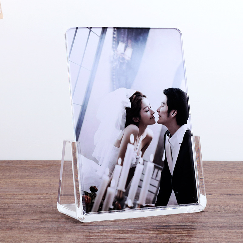 Custom Clear Acrylic Photo Frame Desktop Office Sign Holder Photo Stand Wholesale