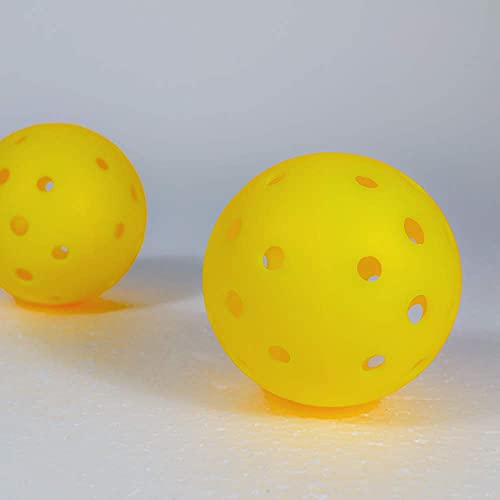 6 Pack 73mm 40 Holes Outdoor Pickleball with Mesh Carry Bag