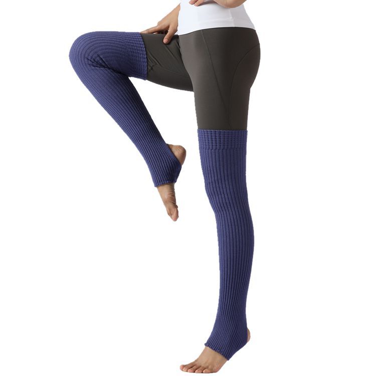 Women Girls Ribbed Knitted Yoga Anti Slip Dance Leg Warmer Long Socks Lady Dance Ballet Rib Knitted Knee High Socks