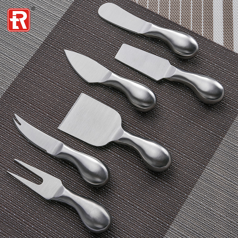 High grade 6-piece cheese tool stainless steel butter cheese slicer knives gadgets set for hard cheese