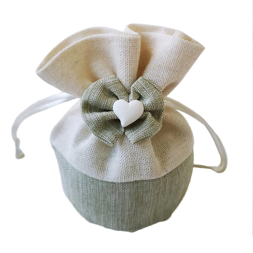 Холст drawstring сумка Свадьба и день рождения крестины Поставки Подарочная сумка Свадебная церемония конфеты шоколадный мешок