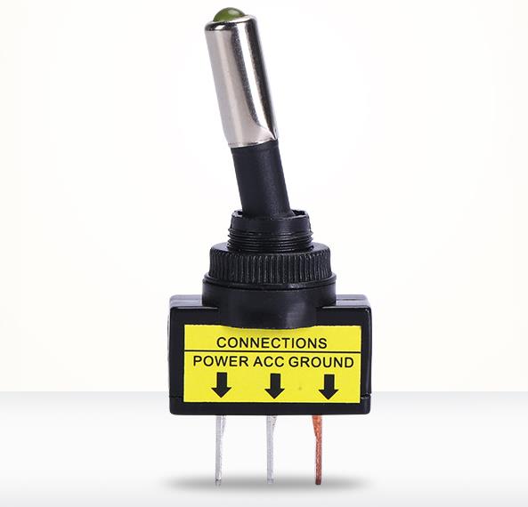 ASW-15D 12V 20A Toggle Switch On Off 12mm Red Green Blue Yellow White LED Car Auto Toggle Switch
