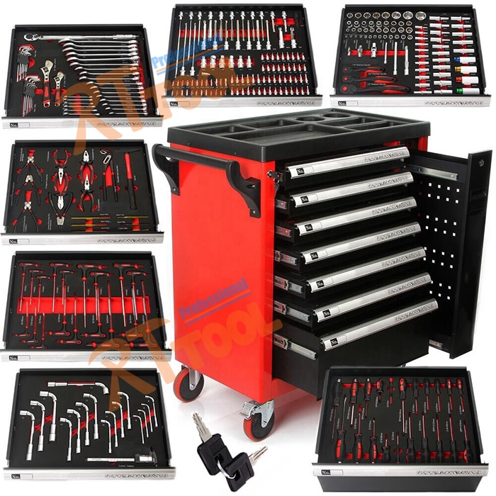 RT TOOLS 7 тележка с выдвижными ящиками 298 шт ящик для инструментов для мастерской