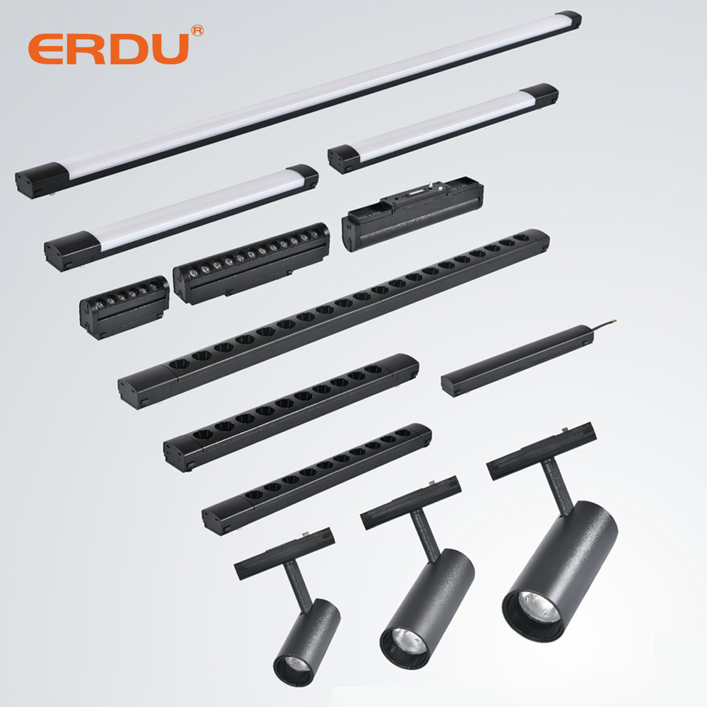 ERDU New Arrivals Ultra Thin Linear Spotlight Surface Recessed Pendant Magnetic Zoomable LED Magnetic Track Lights