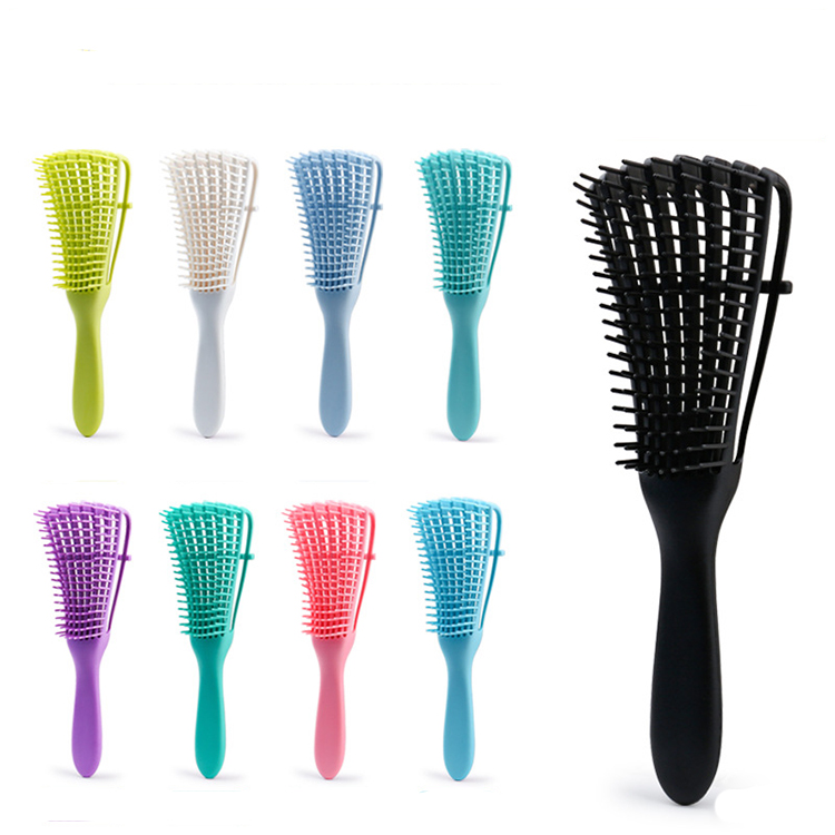 Hot high quality wash hair brush sponge hair brush straightener bling hot wooden sweater comb private label