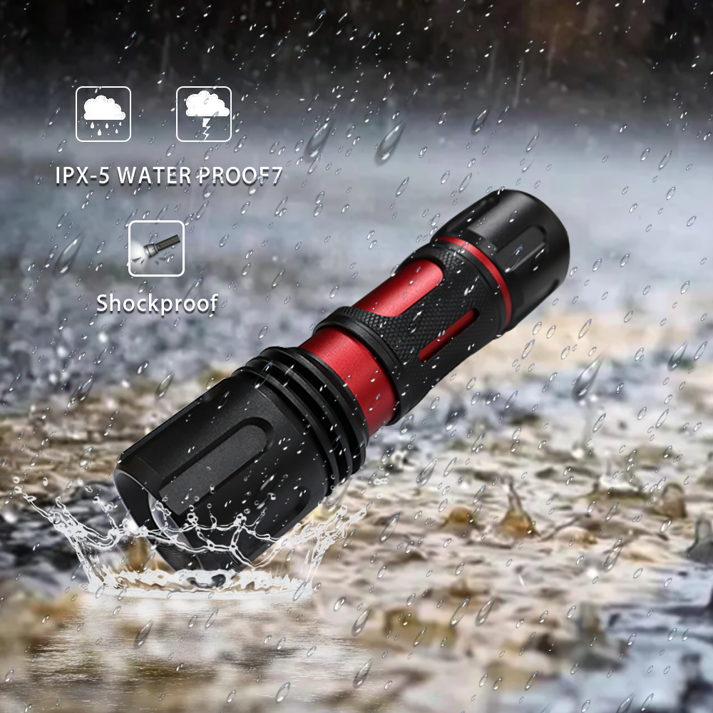 Smart Bright 5 Modes Zoomable Handheld Flashlights LED Rechargeable 2000 High Lumens Tactical Flashlight
