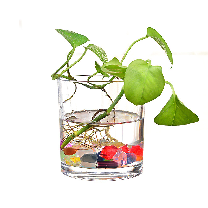 large size glass flower vase clear cylinder wedding vase glass vase