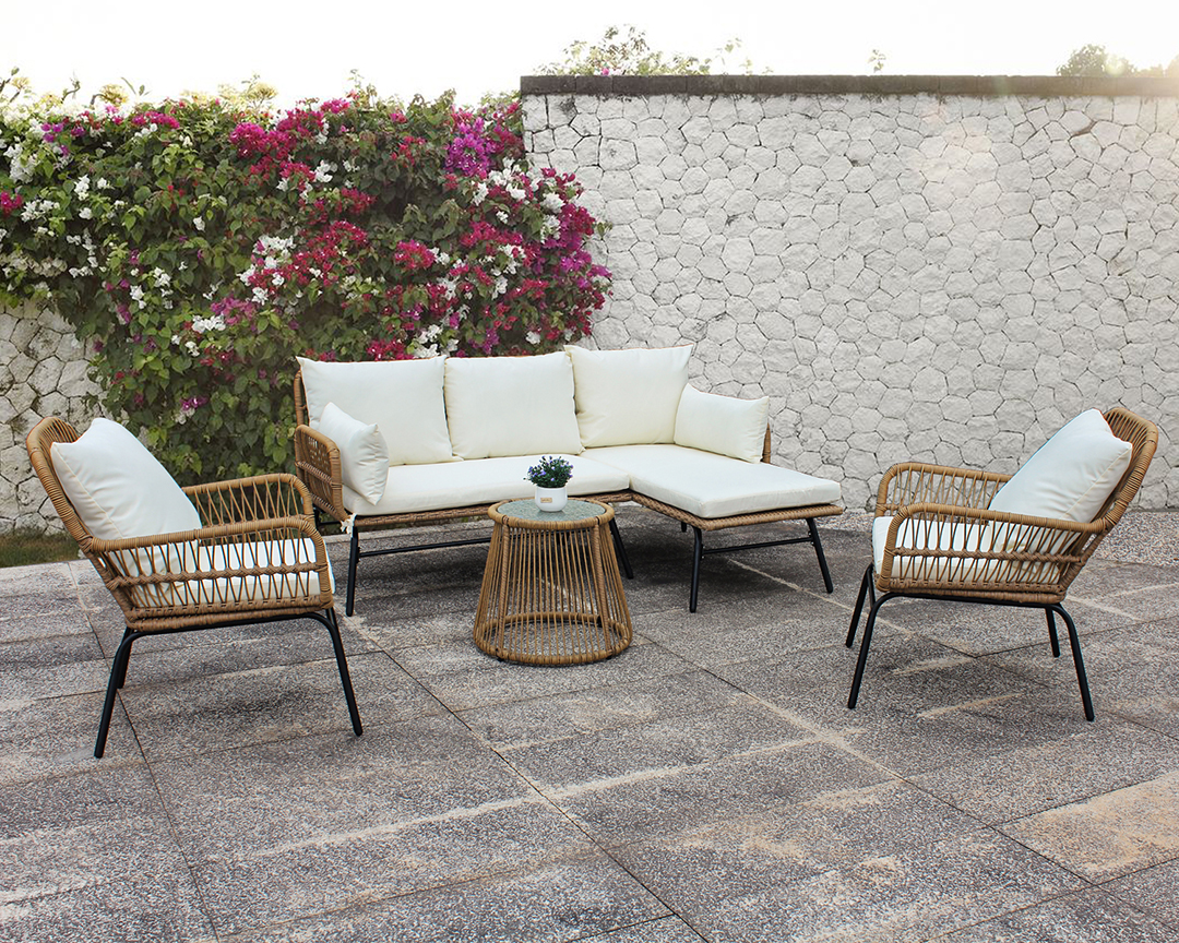 Modern Wicker Rattan Outdoor Garden Furniture, Patio Sofa Set, Free Shipping