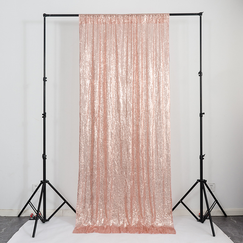SCBC-01 ins hot sales rose gold sequin curtain backdrop 4x8ft glitter background drapes for wedding party decor