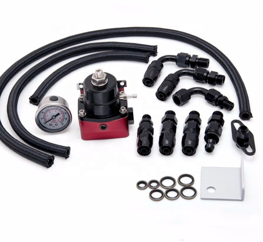 Масляный манометр 0-100psi Универсальный черный/Red-6AN Регулируемый впрыск масла Авто Регулятор давления топлива для Mitsubishi Galant