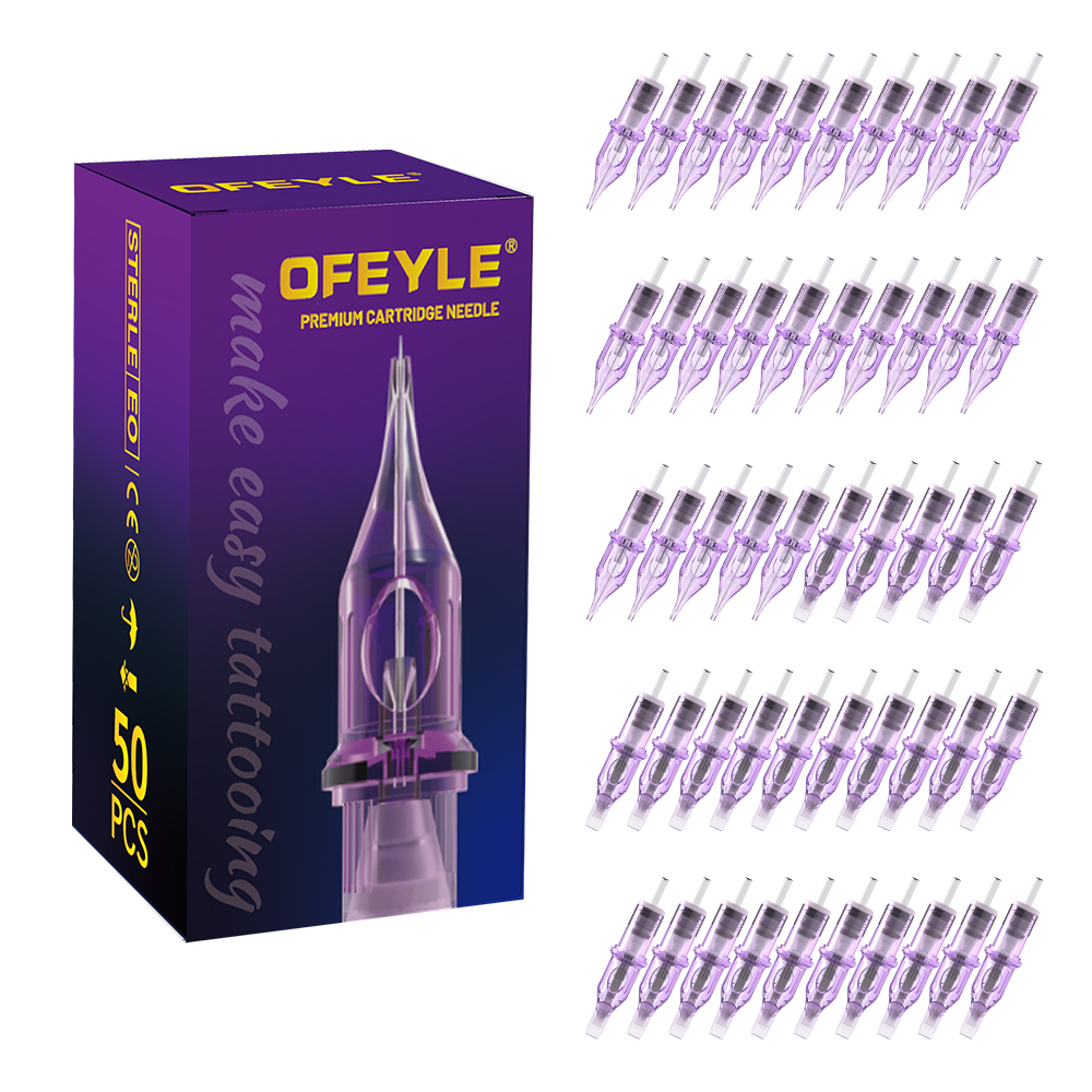 50pcs/box Yilong Tattoo Kit Needle 1203RL 0.35mm Tattoo Cartridge Can do OEM Custom Logo Box Custom Blister Paper