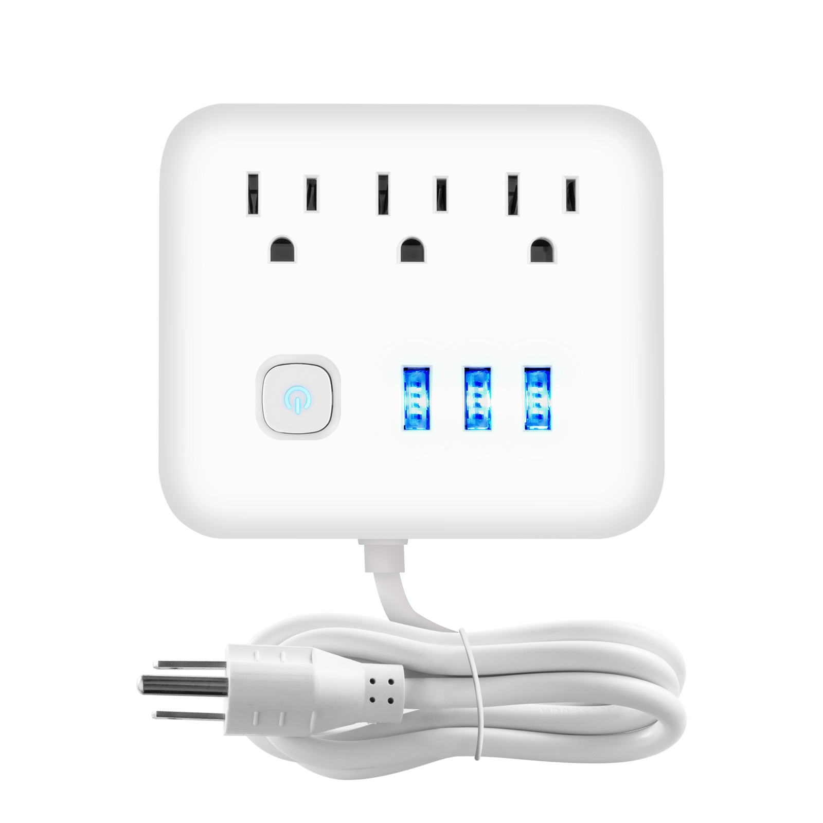 Удлинитель для розетки с 3 Usb-портами, с выключателем и кабелем 1,8 м