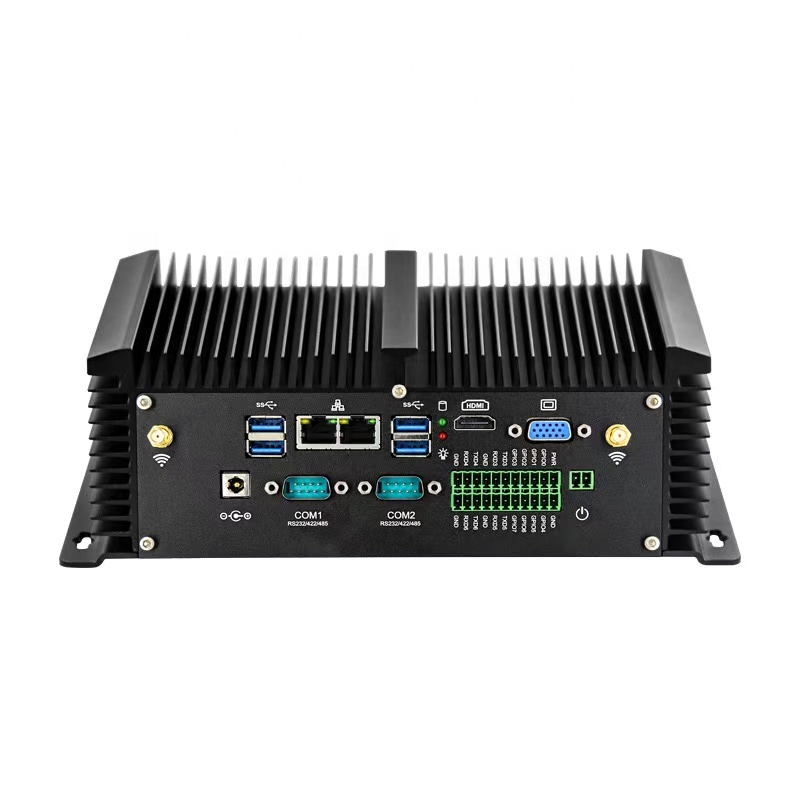 Компактный прочный безвентиляторный промышленный ПК I7 8550U 8650U X86 Win Linux сервер 24 в автомобильный ПК Dual NIC 4G WiFi GPIO RS485 RTS
