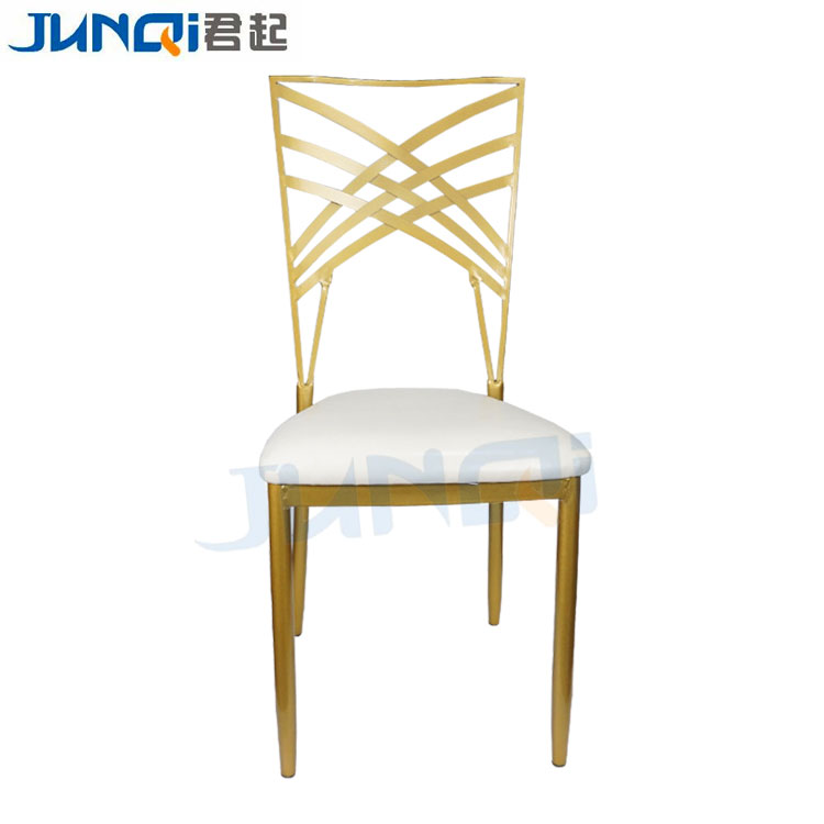 Popular X back gold metal furniture wedding chameleon chair