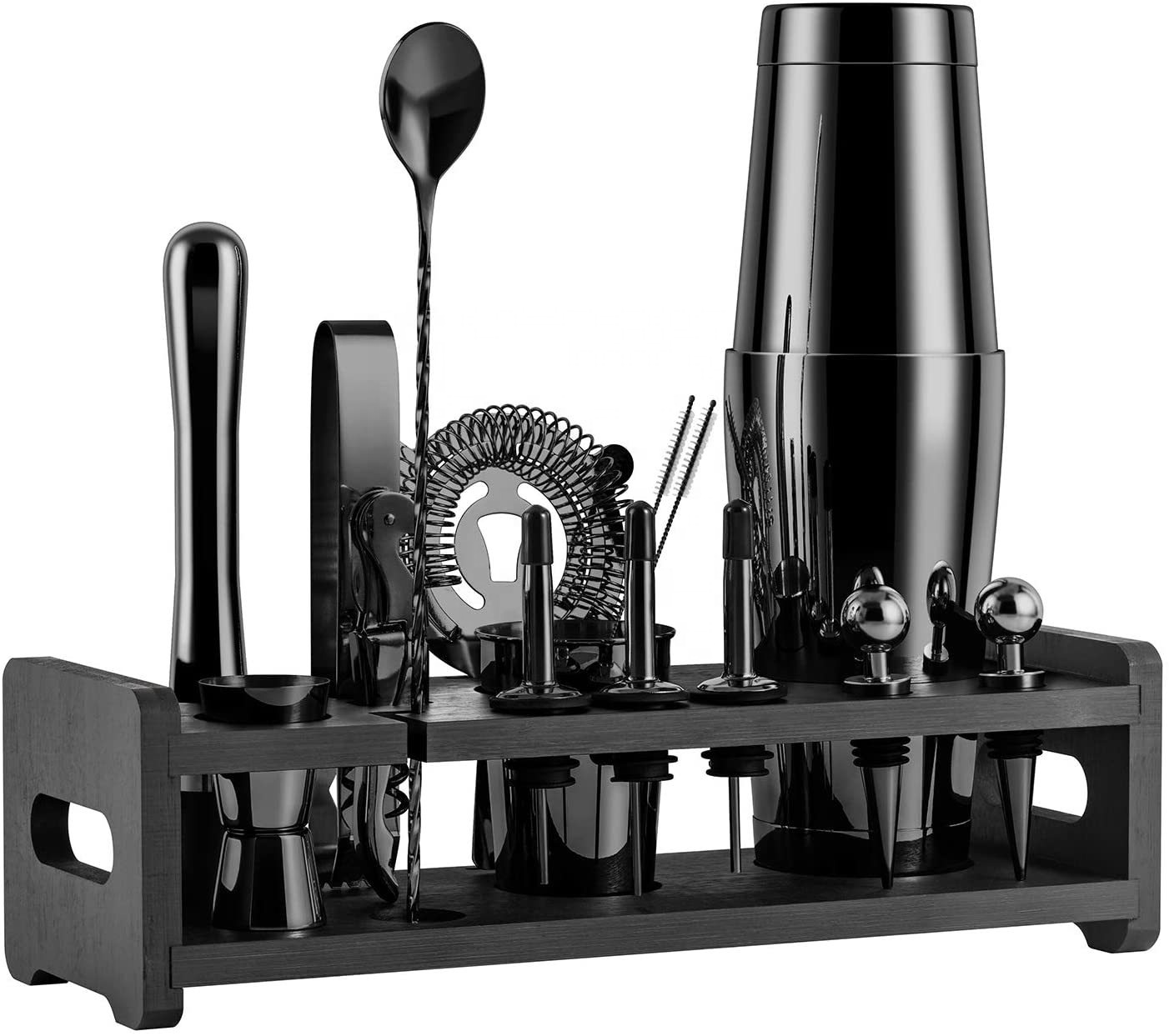 Stainless Steel Mixology Bartender Kit With Bar Tools Cocktail Shaker Set And Cocktail Kit