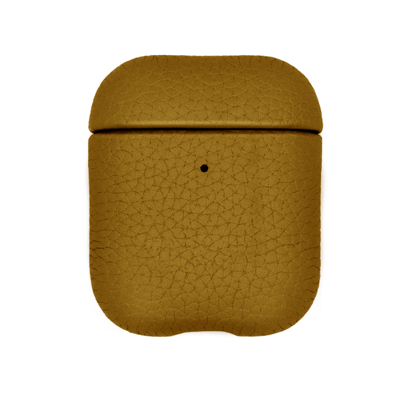 Роскошный кожаный защитный чехол Lychee для Airpods 1 2