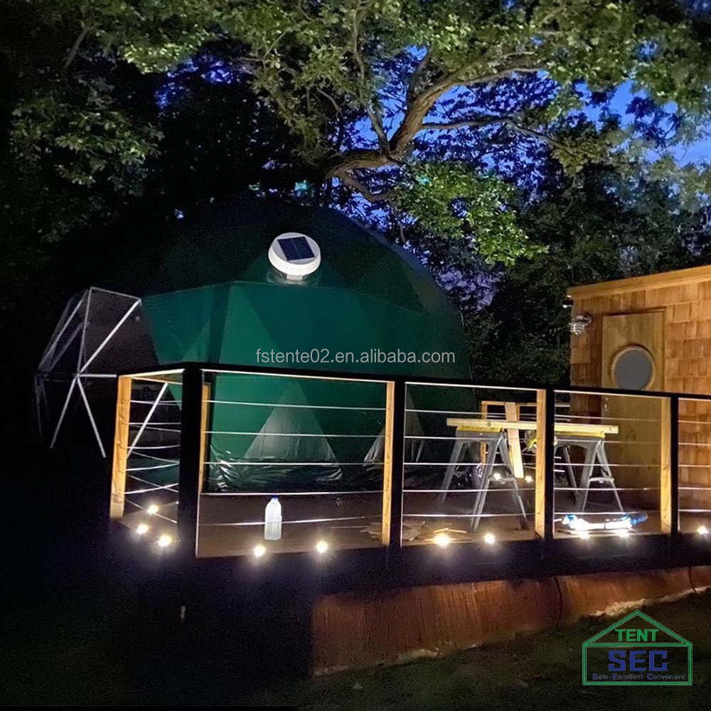 ПВХ отель геодезические палатки Жилая Роскошная купольная палатка Glamping