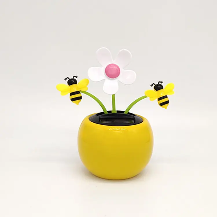Солнечные качели для автомобиля, декоративные цветы и пчелы, оптовая продажа