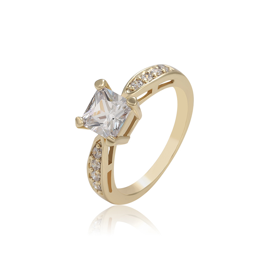 16340 xuping модное Золотое кольцо оптом 14k позолоченные циркониевые кольца для женщин