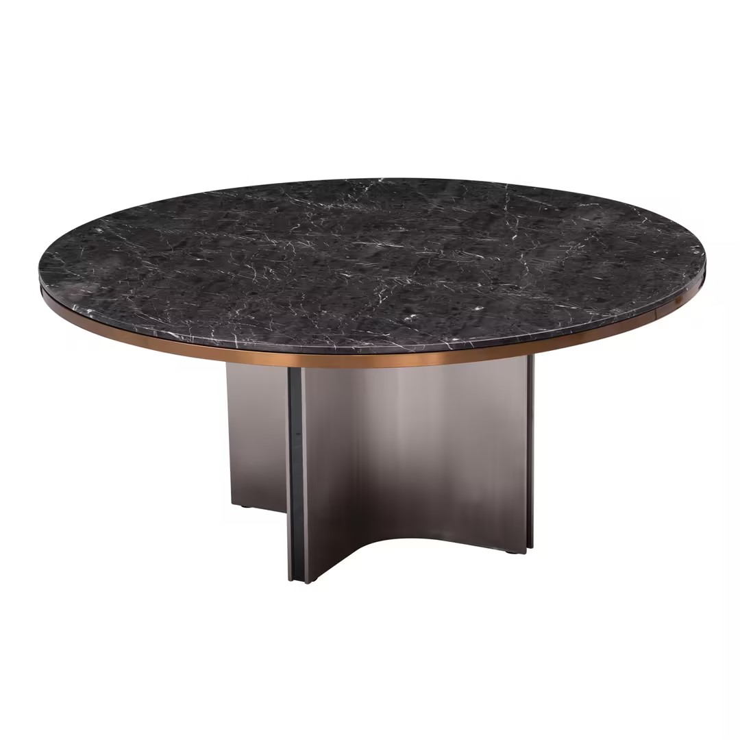 Italian design Luxury Living Room Restaurant Hotel furniture Round natural marble dining table