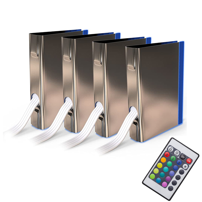 LED Cabinet Light RGB Lamp Color Changing Puck Lights Remote Control Dimmable Under Shelf Kitchen Counter Furniture Lighting