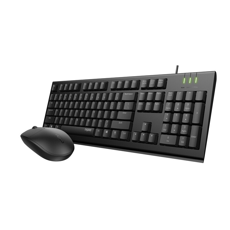 Набор для проводной клавиатуры и мыши Rapoo X120 Pro/X125S, двойная USB клавиатура и мышь, водонепроницаемый комплект