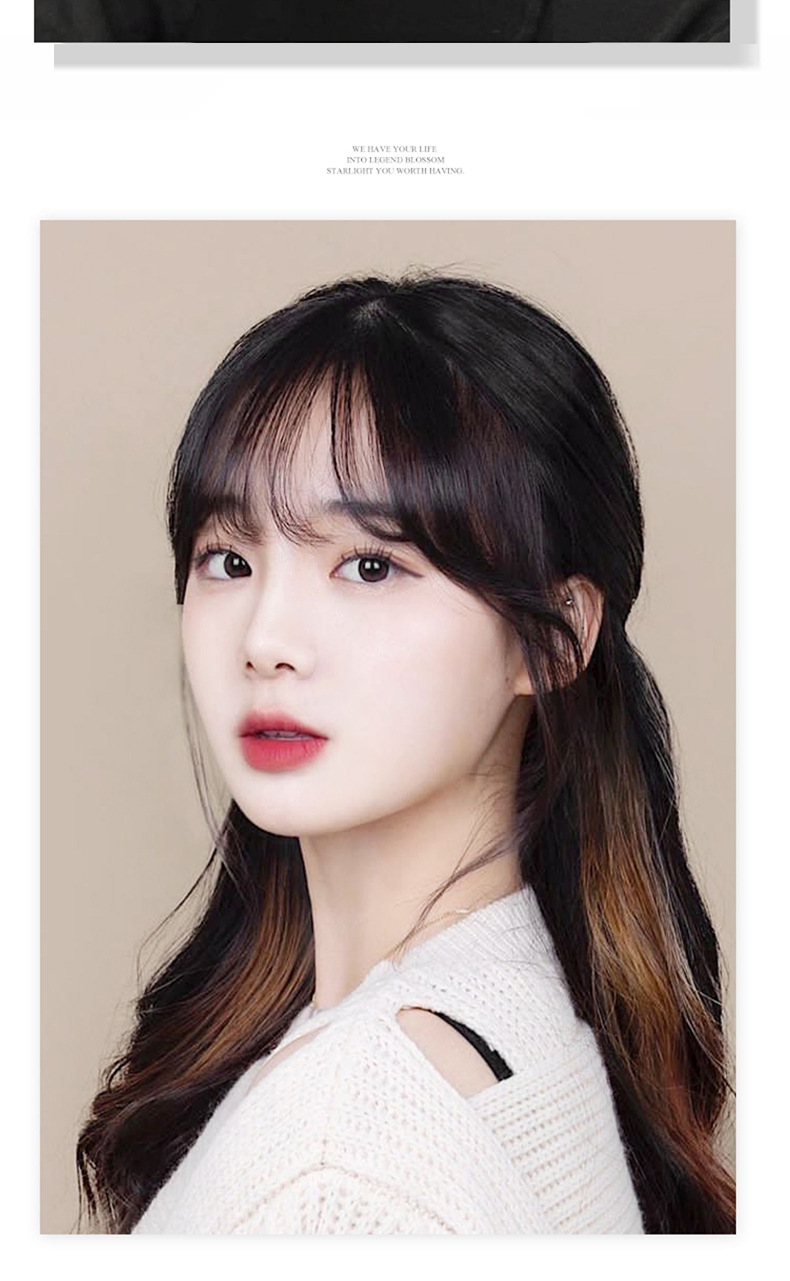 h Clip in Bangs Extensions Reddish Brown Clip on Fringe Bangs with nice net Natural Flat neat Bangs with Temples for wo