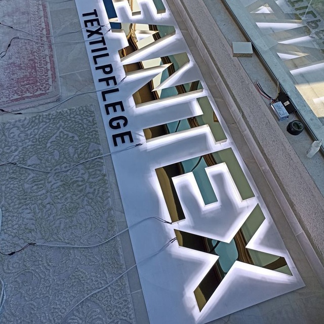 Company Brand Logo Maker Customized Backlit Led Sign Board Outdoor Advertising Letters Signs Office Wall Led Logo Sign