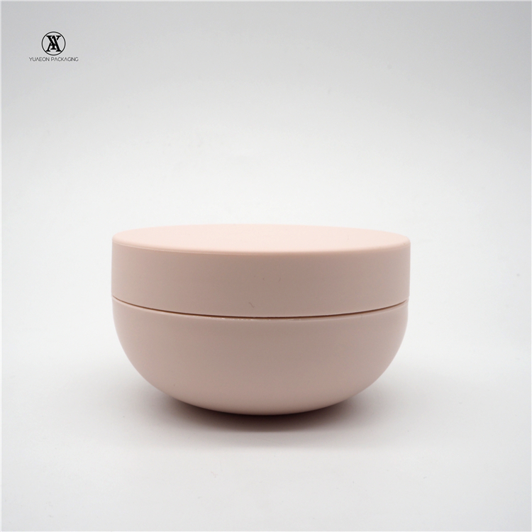 Empty 120g200g bowl shaped wholesale hair product jar frosted pink plastic recycled plastic cosmetic jars
