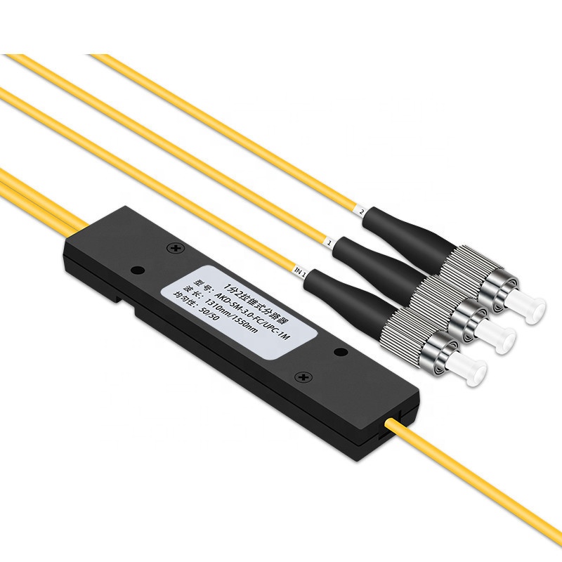 1*2 FC/UPC Connector Type FBT PLC Splitter Ftth Mini Type Optical Fiber Splitter