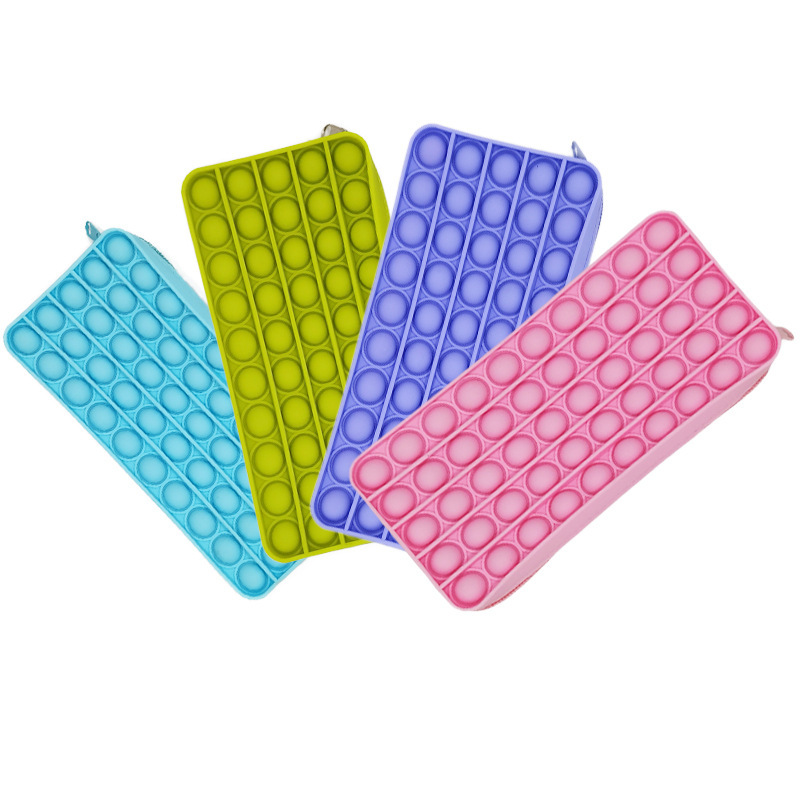 Creative New Silicone Stationery case Rectangular Press Pop Bubble Decompression Pencil Case