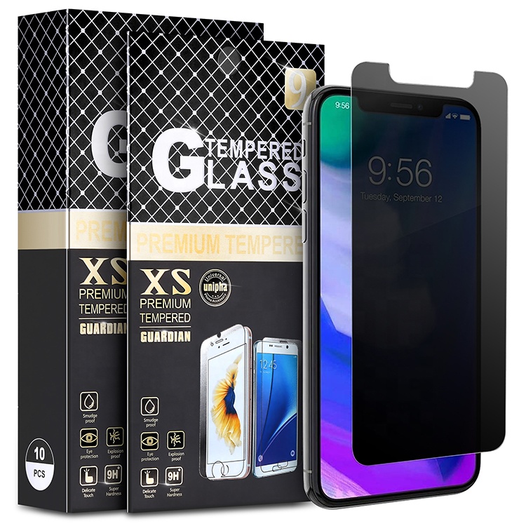 Высококачественное 0,33 мм 2.5D 9H закаленное стекло для iPhone 11 iPhone 12 Pro Max антишпионская защита для конфиденциальности экрана