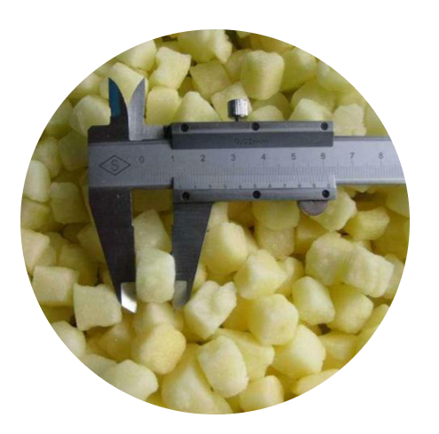 Frozen Fruit Food IQF Apples in Frozen Diced Cubes Stripes Halves
