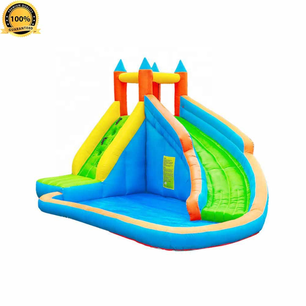 Airmyfun, ПВХ, лучший дизайн на заказ, оптовая продажа, надувной замок для прыжков с горкой и бассейном