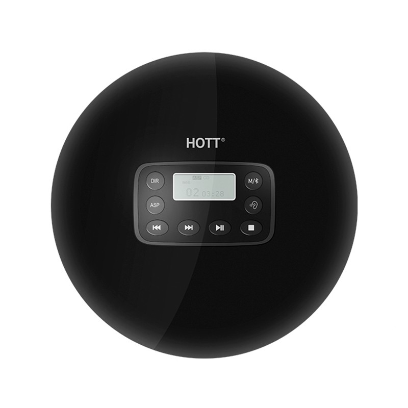 Bluetooth портативный проигрыватель компакт-дисков, HOTT маленький Walkman CD-плеер со светодиодным дисплеем, с пришитыми точками против скольжения; Защиты